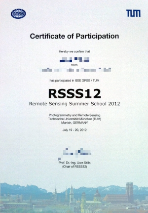 RSSS12 Certificate RSSS12 Certificate
